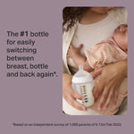 Tommee Tippee Natural Start Anti-Colic 9 oz BPA Free Baby Bottles, 0+ Months, Slow Flow Breast-Like Nipple, Self Sterilizing, Designed for Seamless Transition Between Bottle & Breast, Fiesta,Pack of 6