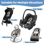 Pro Goleem Car Seat Head Support Infant, Soft Infant Car Seat Insert, 2 in 1 Carseat Head Support for Newborn, Perfect for Car Seat, Stroller, Swing, Bouncer, Gray and Black