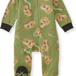 Burt's Bees Baby Baby Girls Pajamas, Zip Front Non-Slip Footed Sleeper Pjs, 100% Organic Cotton