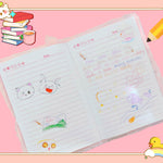 Luolizon Cat Diary for Girls with Lock and 2 Keys,Kids Journal Notebook Gift Set with Multicolored Pen, 80 Sweet Heart Lined Sheets