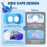 Shark Kids Pool Floats with Water Gun, Toddler Inflatable Pool Toys Gift for Kids 3-8 Years Old, Summer Outdoor Water, Beach, Swimming Pool Toys for Boys and Girls