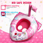 HopeRock Unicorn Pool Floats for Toddlers and Kids, with Water Gun, Pool Toys for 3-8 Years Old Girls, Inflatable Swimming Pool Toys
