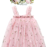 BGFKS Layered Tulle Tutu Dress for Toddler Girls,Baby Girl Rainbow Tutu Princess Skirt Set with Flower Headband.