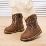 BMCiTYBM Baby Cowboy Cowgirl Boys Girls Western Boots Brown Size 6 Toddler