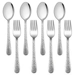 LIANYU 8-Piece Toddler Silverware Set, Includes 4 Spoons and 4 Forks for Kids, Stainless Steel Kids Utensils Children Flatware Set, Child Preschooler Cutlery Set, Dishwasher Safe