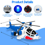 Helicopter Toy for Toddlers With Lights And Sounds, 360°Freedom And Operated Automatic Bump Autism Sensory Light Up Toys Airplane for Toddler Boy Toys 3 4 5 Year Old Up Boy Girl Birthday (Blue)