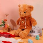 Fuyamp 10 Pcs Bear Clothes Tee Doll Clothes Bear Hoodie Sweater Fit 14-18 Inches Bears Include Cute Clothes Glasses Hat Kawaii Plush Doll Clothes DIY Bear Toy