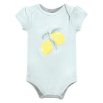 Hudson Baby Unisex Baby Cotton Bodysuits, Citrus Mint, 3-6 Months