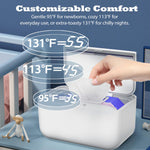 Baby Wipe Warmer Dispenser Holder with 3 Level Surround Temperature Control，Diaper Water Wipe Holder Container with Light for Wipe, Towel, Wet Tissue (White)