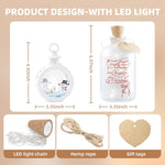 Christmas Night Light, 17.5oz Mason Jar Lantern with LED Light Ornament, 2-in-1 Christmas Decorations for Home, Birthday Gift for Women and Friend, Festive Home Decor