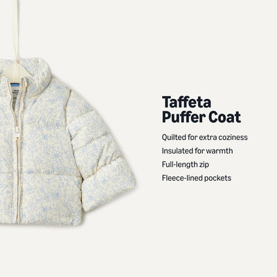 Amazon Essentials x Sofia Grainge Toddlers and Baby Girls' Taffeta Puffer Jacket