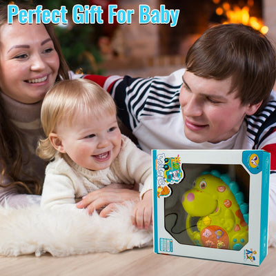 Baby Music Toys 12-18 Months, Animal Baby Piano Musical Light Infant Toys Toddlers Early Education Birthday Gift for 1 2 Year Old Girls Boys (Dinosaur)