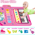Toys for 1 Year Old Girl Gifts,2 in 1 Piano Mat Montessori Toys for 1 2 Year Old Girl,Educational Musical Toy First Birthday Gifts for 1 2 3 Year Old Girls,Christmas Stocking Stuffers for Toddler Girl