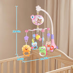 RSEPD Crib Mobile with Music and Lights, Baby Mobiles for Cribs, Nursery Musical Mobile for Bassinets Toys Hanging Girls Boys, Pack and Play Space Portable Animal Mobile Hanger Arm Clip On Attachment