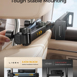 LISEN 3 in 1 for iPad Holder for Car Accessories for Women Interior Road Trip Essentials Tablet Holder Backseat Car Organizer Car TV for Back Seat Headrest iPad Car Mount Kids Fire Tablet 4.7-11"