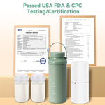 Portable Breast Milk Cooler Bottle - 22oz Capacity Breastmilk Chiller for Travel Mom, 360° Cooling Keeps Milk Fresh for 24 Hours, Breastfeeding Essentials with 2pcs Bottle for Breastmilk Storage