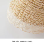 pureborn Baby Girl's Straw Hat Wide Brim Sun Protection Hat Summer Beach Hat with Chin Strap for Infant Girl 6-24 Months Beige