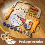 KidsMind Baby Play Mat Gym,4-in-1 Baby Kick and Play Piano Tummy Time Mat Learning Walker-Musical Activity Center with Lights Seat and Push Walkers Ideas for Baby Newborn 0-6-12 18 Months Boy Girl
