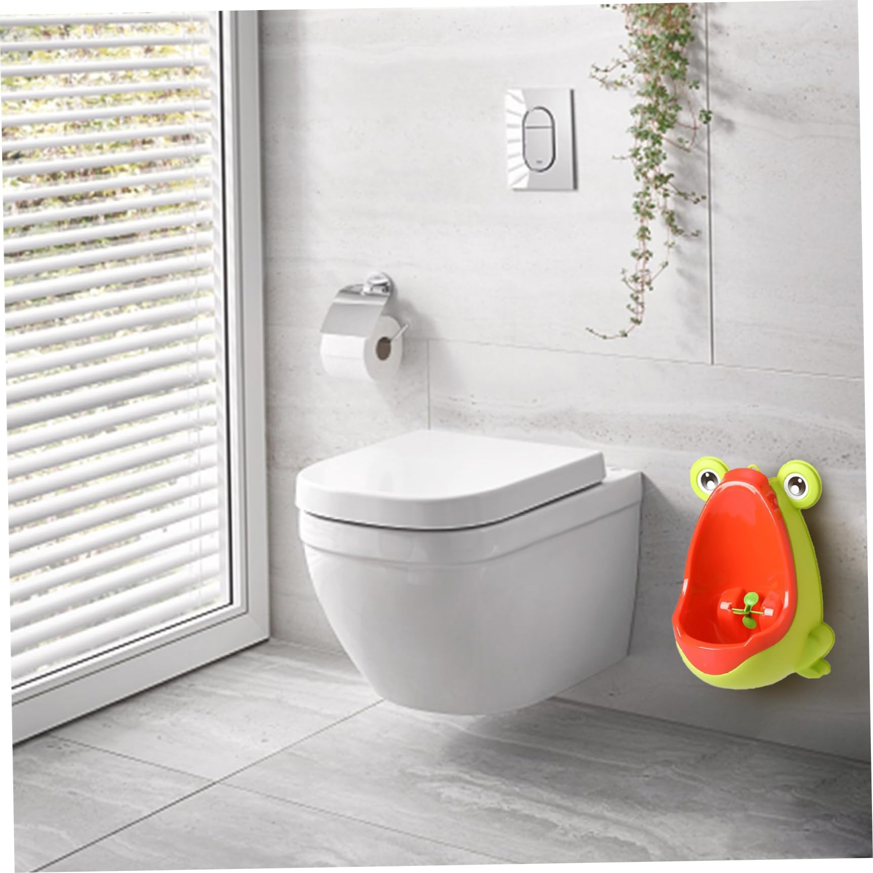 Urinal for Toddlers Boys Frog Urinal Potty Training 13x11" Wall Hanging/Suction Cup Toddler with Aiming Target at Home, Kindergarten, Preschool