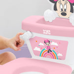 Bright Starts Disney Junior Minnie Mouse My Size Potty Training Toilet, Toddler Potty Chair with Flushing & Cheering Sounds, Removable Seat with Splash Guard & Handles, Ages 18+ Months, Up to 50 lbs