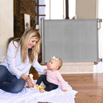Momcozy Baby Gate, Retractable Baby Gate or Dog Gate 【Easy to USE】 for 33" Tall, Extends up to 55" Wide, for Stairs, Doorways, Hallways, Indoor, Outdoor