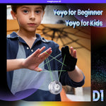 MAGICYOYO D1 GHZ Plastic Yoyo for Kids Beginners, Responsive Yoyo Professional for 2a Trick, Loop yo yo for Entry-Level Players (Glitter Crystal)