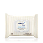 Aveeno Baby hand and face wipes packaging on a white background