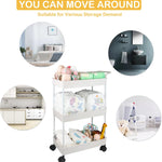 Baby Diaper Caddy, Plastic Movable Cart for Newborn Nursery Essentials Diaper Storage Caddy Organizer for Changing Table & Crib, Easy to Assemble, Beige