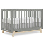 Dream On Me Hygge 5-in-1 Convertible Full-Size Baby Crib in Sea Grass & Vintage Oak, GreenGuard Gold & BSA, Converts to Toddler, Day & Full-Size Bed, Adjustable Mattress Heights, Modern Nursery