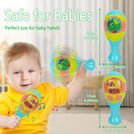 La Granja De Zenon Newborn Toys Bartolito Maracas for Kids with Electric,Egg Shakers Maracas and Baby Rattles 0-6 Months,Musical Instrument for Party Games Baby Party Favors（2PCS）