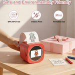 AI Sticker Box Printer for Kids - Voice to Sticker | Ink-Free Thermal Printing | BPA & BPS-Free | Kids Safe AI | Portable Mini Sticker Maker Machine for Home & DIY, Creative Gift Set for Kids Ages 5+