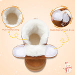 L-RUN Winter Lightweight Boots Baby Shoes Boy Girl Infant Sneakers Winter Warm First Walkers Brown 18-24 Months Infants