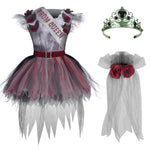 Spooktacular Creations Zombie Prom Queen Costume for Girls, Halloween Costumes for Kids, Zombie Princess Outfit for Girls