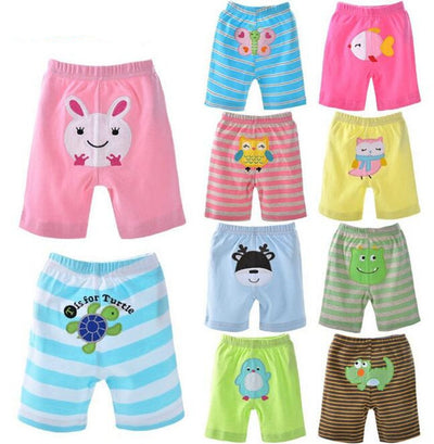 Monvecle Baby Boy 5pcs Pack Newborn to Toddler Summer Cotton Cartoon Shorts Gift Set 3M