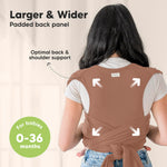 KeaBabies Baby Wrap Carrier Ring Sling - Easy to Wear, Adjustable D-Lite Baby Carrier Newborn to Toddler, Infant Carrying Shirt, Hands Free Bonding, Breathable Fabric Wearing Wrap (Terracota)