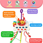 Yetonamr Baby Sensory Montessori Toys for 6-12-18 Months, Silicone Teething Toys, Toddler Easter Basket Stuffers Birthday Gift Travel Toy for 1 2 Year Old Boy Girl Infant 8 9 10 Months Old