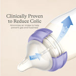 Lansinoh Anti-Colic Baby Bottles for Breastfeeding Babies, 5 Ounces, 3 Count, Includes 3 Slow Flow Nipples, Size S