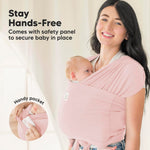 KeaBabies Baby Wrap Carrier Ring Sling - Easy to Wear, Adjustable D-Lite Baby Carrier Newborn to Toddler, Infant Carrying Shirt, Hands Free Bonding, Breathable Fabric Wearing Wrap (Dusty Pink)