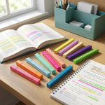 konket 12Pcs Dual Tip Highlighters, Pastel highlighters Quick Dry, Aesthetic Cute Markers, for Journaling Accessories School Supplies and Office (Macaron)