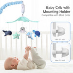 Baby Crib Mobile for Boys and Girls, NICEMER Soft Plush Ocean Characters Mobiles, Blue and Grey Nursery Decor, Calming Soother with 12 Lullabies Essential and Perfect Gift for Babies