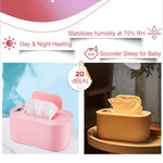 Baby Wipe Warmer, Portable USB Powered Baby Wet Wipes Dispenser Holder with Temperature Control, Paper Towel Heater for Home, Car, Travel (Roseate)