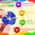 Fidget Sensory Toys for Kids - 6Pack Quiet Textures Sensory Flip Cube for ADHD, Anxiety & Stress Relief, Non-Toxic Durable Desk Fidgets for Classroom, Home & Travel, for Toddlers & Teens