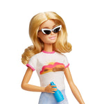 Barbie Doll & Accessories, Travel Set with Puppy and 10+ Pieces, Suitcase Opens & Closes, Barbie "Malibu" with Blonde Hair