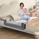 BABY JOY Double Sided Bed Rail Guard, 2 Pack, Extra Long, Swing Down for Convertible Crib, Folding Baby Safety Bedrail for Kids Twin Full Size Queen King Mattress, Rails for Toddlers (Dark Gray, 47")