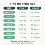 Our Diapers | The First EWG Verified & Microbiome-Friendly Diaper | 12-Hour Leak Protection | Made with Organic Cotton & Plant-Derived Materials | Totally Chlorine Free | Size 6 (32+ lbs) 26 Count