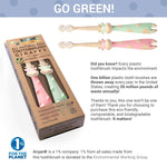 ANPEI ROARex Vegan Earth Friendly All Natural Kids Toothbrush Made from Plants – Sweet Baby Giraffe | 100% Biodegradable and Compostable | 1% for The Planet Product