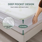 Premium 100% Waterproof Queen Size Mattress Protector, Breathable Mattress Cover Queen Size Bed, Cooling 3D Air Fabric Bed Pad Cover, Deep Pocket 8"-21"