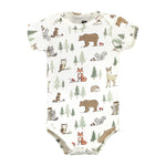 Hudson Baby Girls Bodysuits Unisex Cotton Forest Animals 5-Pack, 6-9 Months, Forest Animals 5-pack, 6-9 Months US