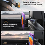 LISEN Tablet iPad Holder for Car Mount Headrest Must Have, iPad Car Holder Back Seat Travel Accessories Long Road Trip Essentials for Kids Black