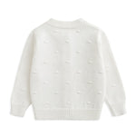 Baby Toddler Girls Thin Cardigan Sweater Spring Autumn Hand Embroidered Floral Coats for Kids 6-12 Months F-Off-White